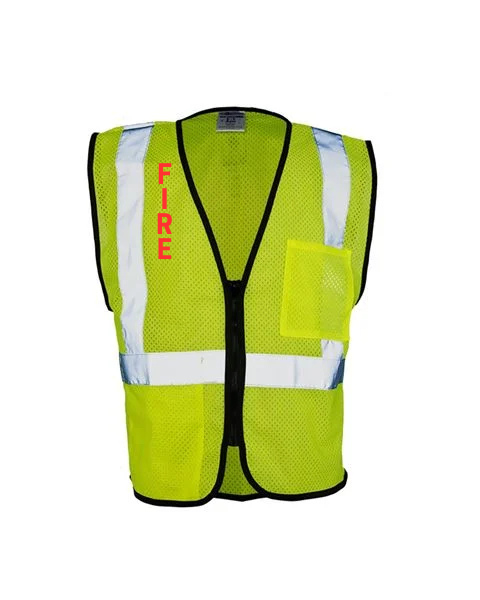 Custom Fire Department Safety Vest – High-Visibility ANSI Class 2 – Personalized Text – Kishigo 1537/1538 - Image 3