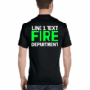 Black Custom Fire Department T-Shirt – Personalized Text – Gildan DryBlend® 50/50 Short Sleeve - Image 2