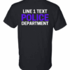 Black Custom Police Department T-Shirt – Personalized Text – Gildan DryBlend® 50/50 Short Sleeve - Image 5