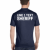 Custom Sheriff T-Shirt – Personalized Text – Dual Sleeve American Flag – Gildan DryBlend® 50/50 Short Sleeve - Image 3