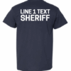 Custom Sheriff T-Shirt – Personalized Text – Dual Sleeve American Flag – Gildan DryBlend® 50/50 Short Sleeve - Image 4