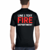 Black Custom Fire Department T-Shirt – Personalized Text – Gildan DryBlend® 50/50 Short Sleeve - Image 4