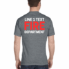Graphite Heather Custom Fire Department T-Shirt – Personalized Text – Gildan DryBlend® 50/50 Short Sleeve - Image 3