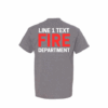 Graphite Heather Custom Fire Department T-Shirt – Personalized Text – Gildan DryBlend® 50/50 Short Sleeve - Image 5