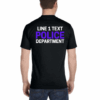 Black Custom Police Department T-Shirt – Personalized Text – Gildan DryBlend® 50/50 Short Sleeve - Image 2