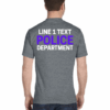 Graphite Heather Custom Police Department T-Shirt – Personalized Text – Gildan DryBlend® 50/50 Short Sleeve - Image 4