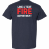 Dark Navy Custom Fire Department T-Shirt – Personalized Text – Gildan DryBlend® 50/50 Short Sleeve - Image 4