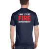 Dark Navy Custom Fire Department T-Shirt – Personalized Text – Gildan DryBlend® 50/50 Short Sleeve - Image 5